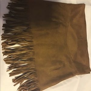 Cute faux suede mini skirt